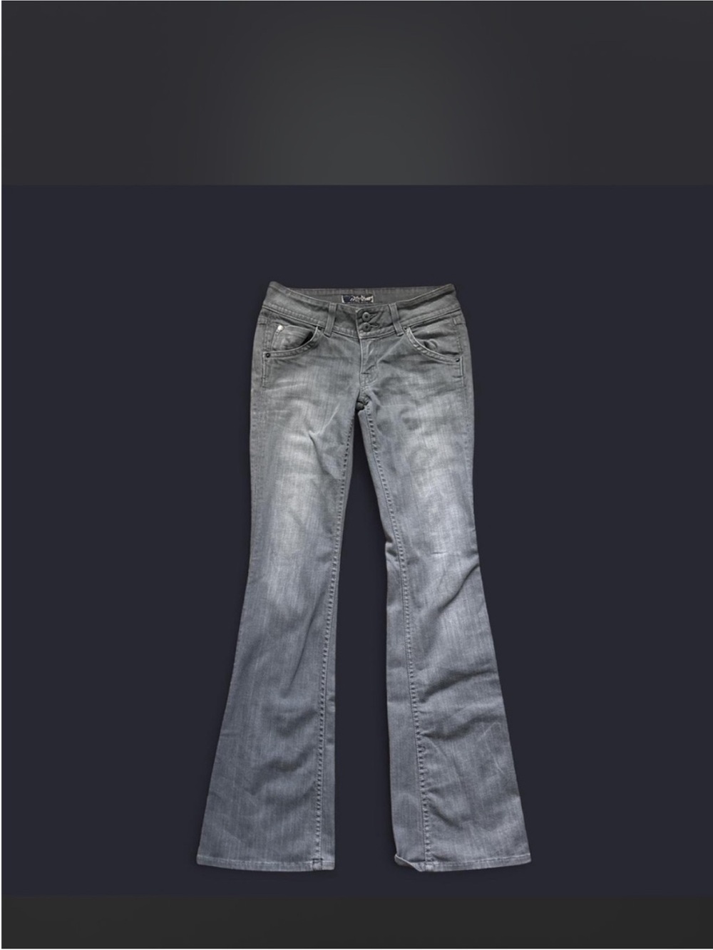 Women's Gray Flared Jeans - Classic Rise